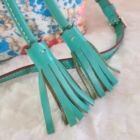 Dooney & Bourke 1975 Signature Paint Splatter Drawstring Bag & Matching Wallet - Picture 5 of 16